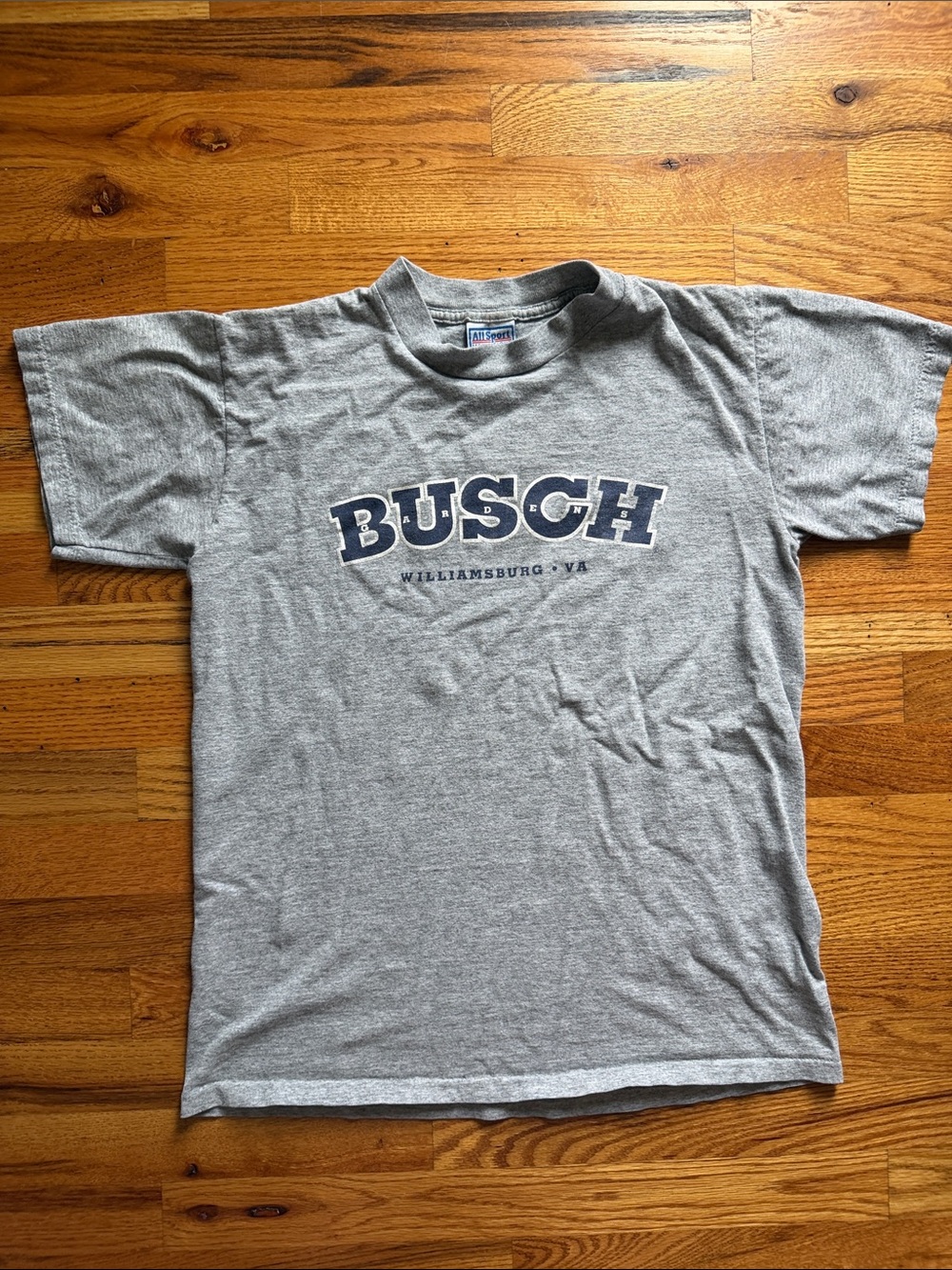 Busch Williamsburg VA Gray Logo Tee Tshirt Medium M